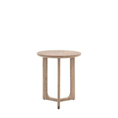 Gallery Direct Craft Smoked Oak Side Table Smoked 500x500x550