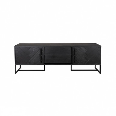 Black Wooden Media Unit 180 cm  Class | Bed Sava