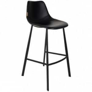 Bar Chair Black Leather  Franky | Bed Sava