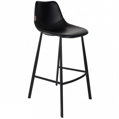 Bar Chair Black Leather - Franky