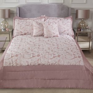 Duchess  Embellished Jacquard Quilted Bedspread Set | Bed Sava