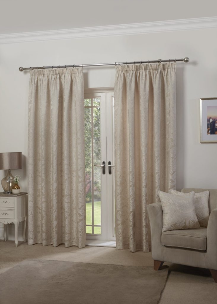 Duchess - Lined Pencil Pleat Jacquard Curtains