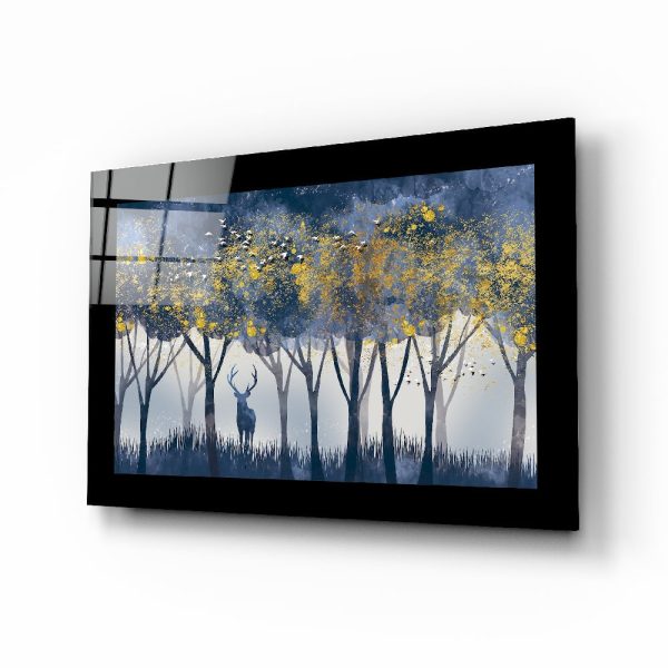 Silent Forest Glass Wall Art | Bed Sava