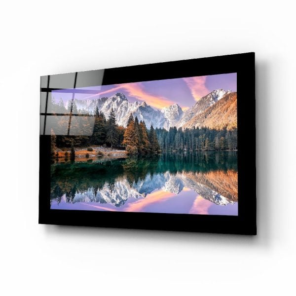 Glacier Lake Glass Wall Art | Bed Sava