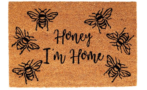 Coir Doormat with Honey Im Home | Bed Sava