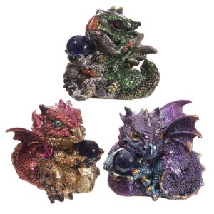 Baby Crystal Ball Cute Dragon Figurine | Bed Sava