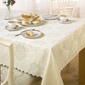 Damask Rose  Jacquard Table Cloth | Bed Sava