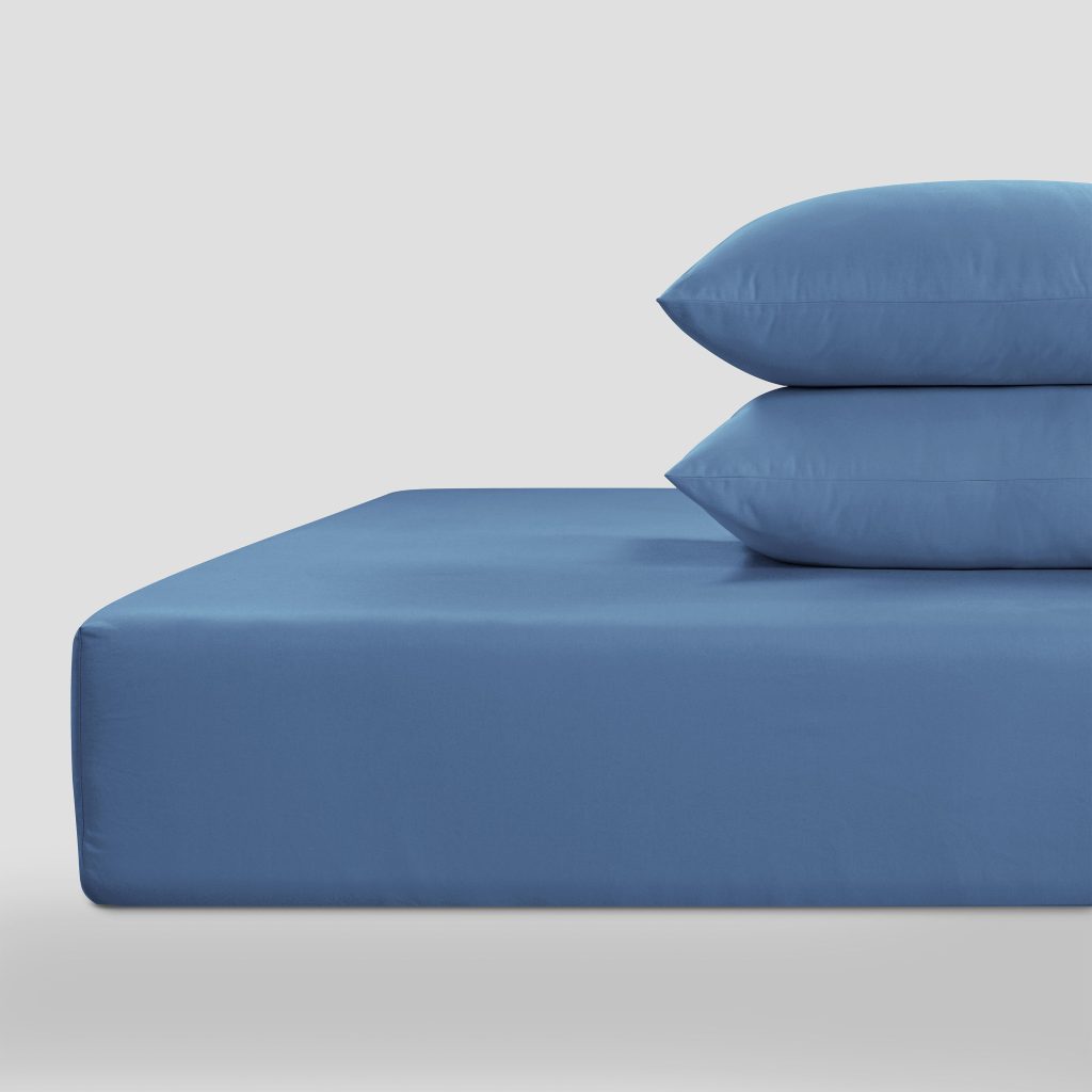 800 Thread Count Grand Splendour LUXE Fitted Sheet - Sateen Quiet Harbour, Double / Quiet Harbour