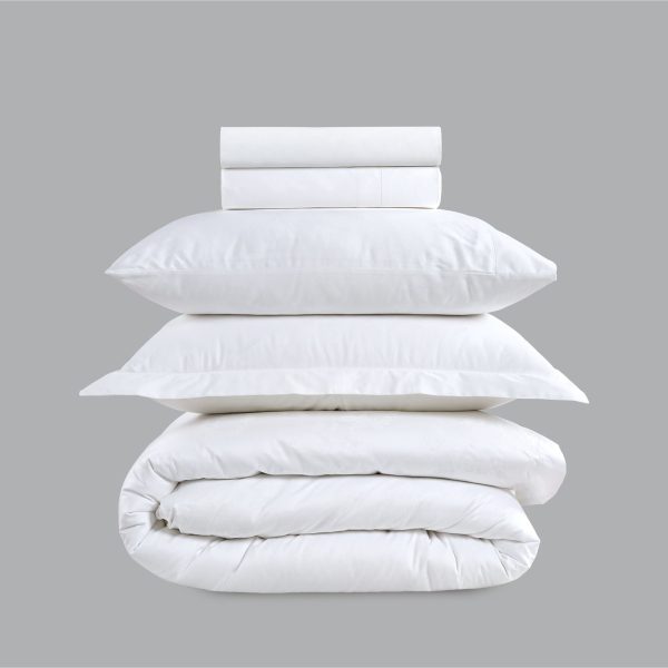 800 Thread Count Egyptian Cotton Diana Bedding Set  White Super King  White | Bed Sava