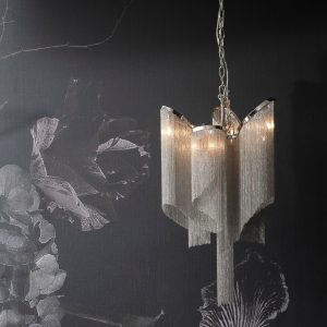 Niagara Silver Chain 6 Bulb Pendant Lamp Small | Bed Sava
