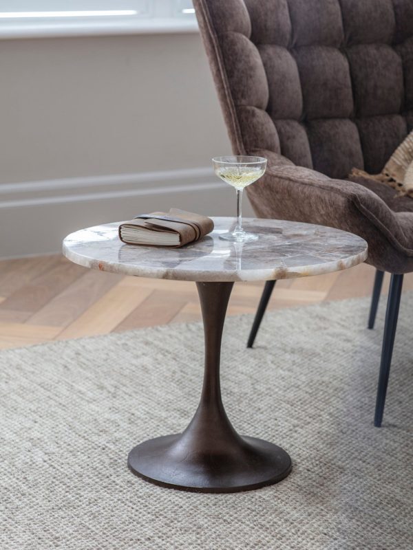 Bosworth Smokey Quartz Side Table | Bed Sava