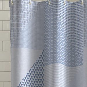 Catherine Lansfield Larsson Geo Shower Curtain | Bed Sava