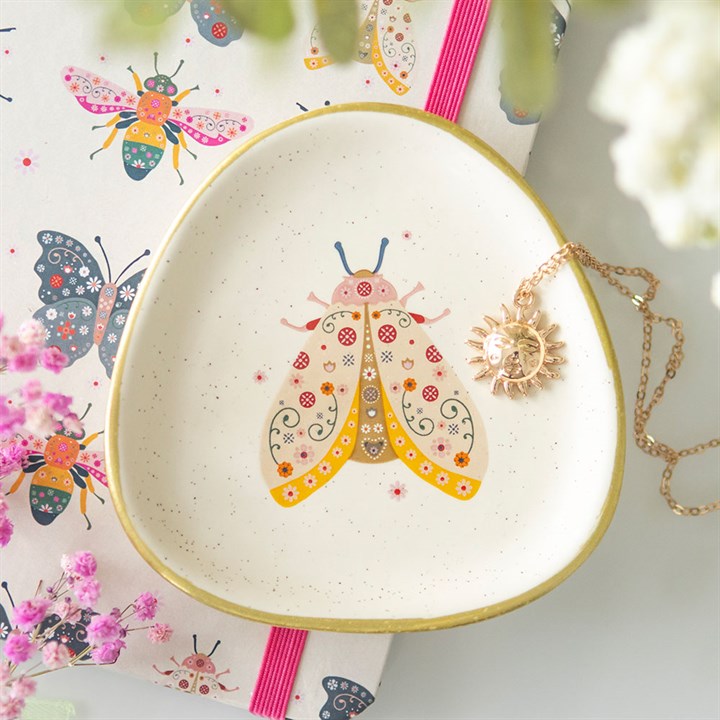 Floral Moth Trinket Dish | Bed Sava