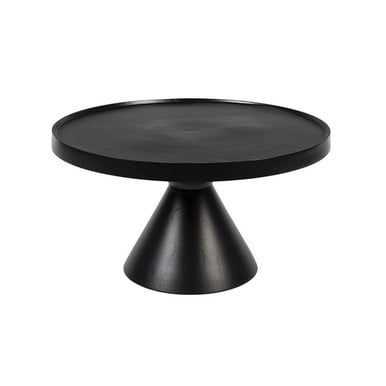 Black Alu Metal Round Coffee Table 60 cm - Floss