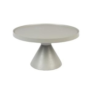 Grey Alu Metal Round Coffee Table 60 cm  Floss | Bed Sava