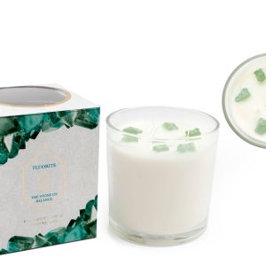Green Fluorite Candle 12x12cm | Bed Sava
