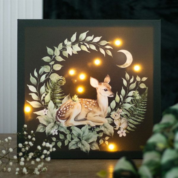 Fawn Light Up Canvas Plaque | Bed Sava
