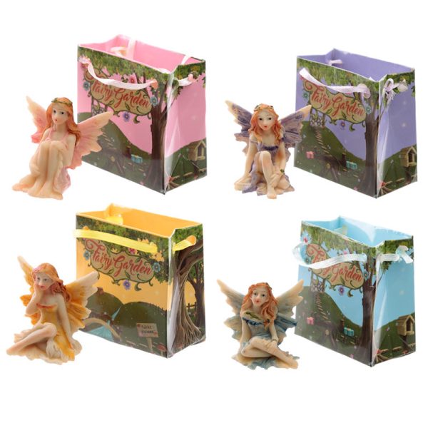 Cute Mini Garden Flower Fairy Figurine in a Gift Bag | Bed Sava