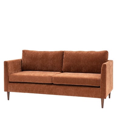 Gallery Direct Gateford Rust Fabric 3‐Seater Sofa – Modern