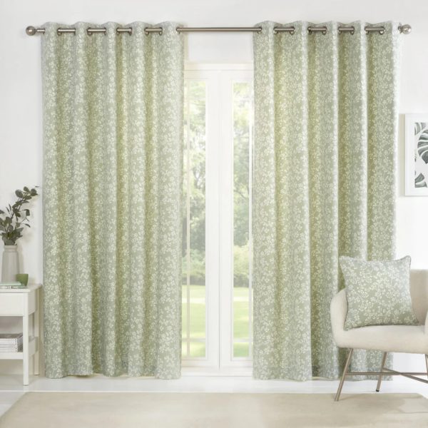 Sade Floral Curtain Eyelet | Bed Sava