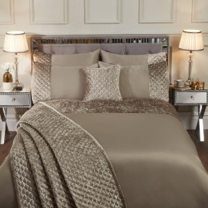 Glamour  Quilted Sequin Velvet Bedspread Set | Bed Sava