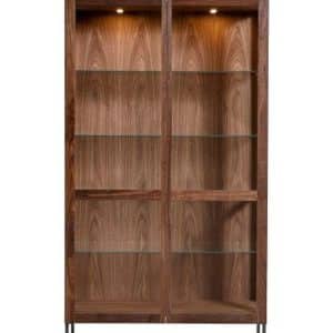 Glass Display Cabinet  Skovby 452 black oak lacquer matching plinth | Bed Sava