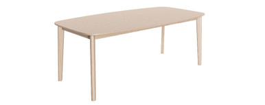 Skovby Extending Dining Table - 118 oak white oil + hpl white medium