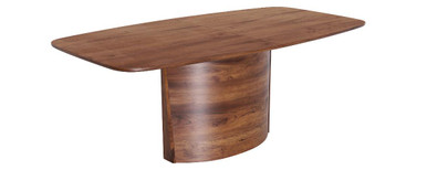 Skovby Extending Dining Table 116 Walnut Lacquer - Rectangular Pedestal Base - New - 100% FSC Certified - Nano Laminate Top - Made in Denmark - Skovby