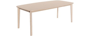 Skovby Extending Dining Table - 119 oak white oil + nano black medium