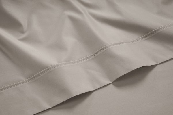 300 Thread Count Brookshire Percale Flat Sheet  Simply Taupe King  Taupe | Bed Sava