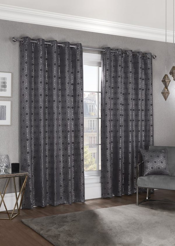 Hartford  Woven Thermal Blackout Eyelet Curtains | Bed Sava