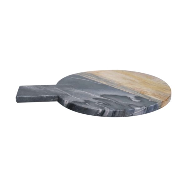Black Marble Terrazzo  Mango Wood Round Chopping Board | Bed Sava