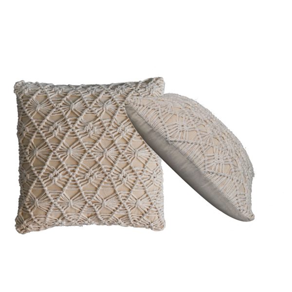 2x Maura Natural White Cushions | Bed Sava