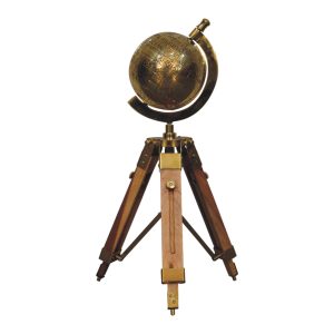 Brass Antique Tripod Globe | Bed Sava