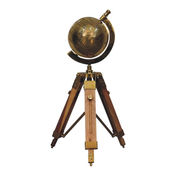 Brass Antique Tripod Globe | Bed Sava