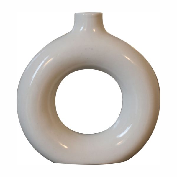 Black  White Gloss Flower Vase | Bed Sava