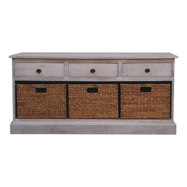 Acid Wash Basket Storage Cabinet | Bed Sava
