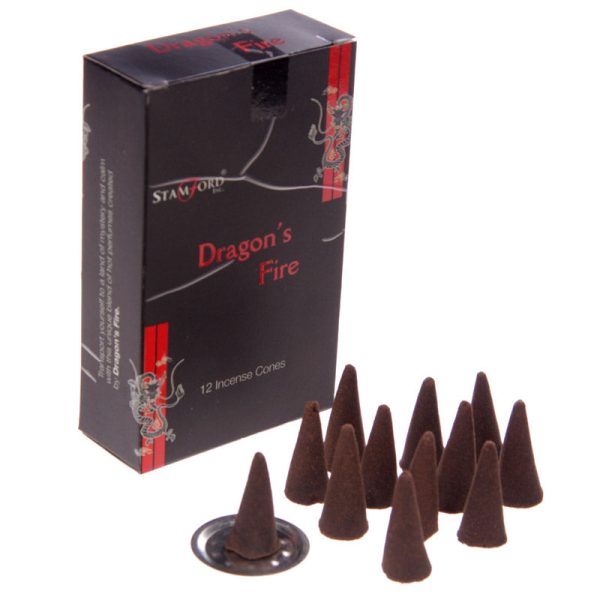 Stamford Black Incense Cones  Dragons Fire | Bed Sava