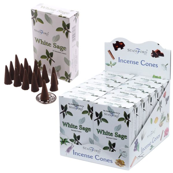 White Sage Stamford Incense Cones | Bed Sava