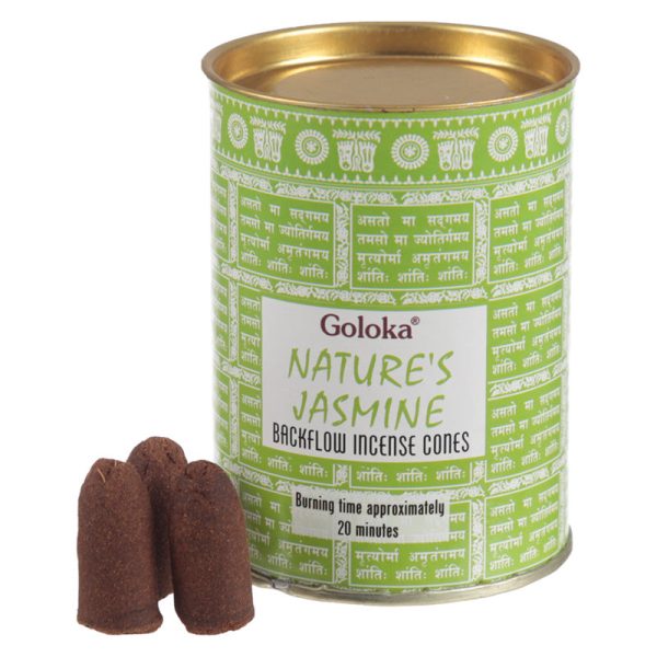 Goloka Backflow Incense Cones  Jasmine | Bed Sava