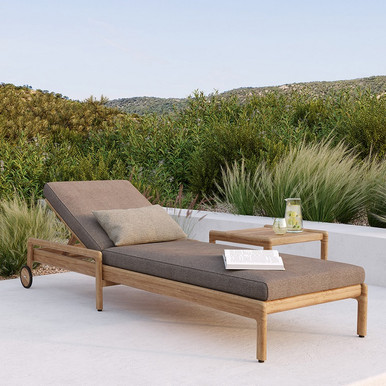 Ethnicraft Teak Outdoor Adjustable Lounger Mocha Jack Premium