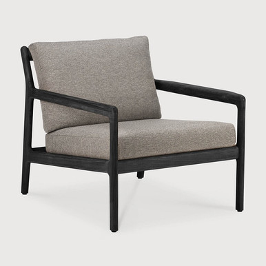 Ethnicraft Black Outdoor Lounge Chair Jack Mocha