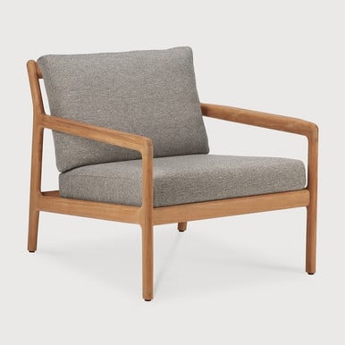 Ethnicraft Outdoor Lounge Chair Jack Teak Mocha Cushions