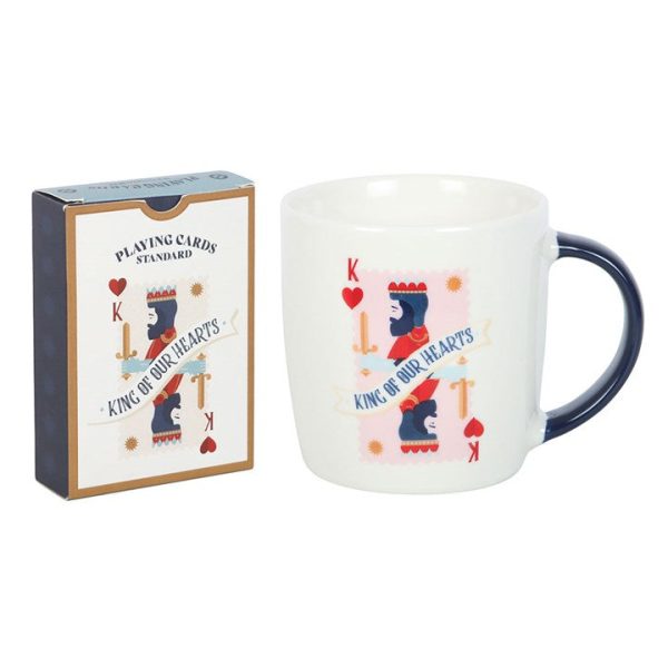 King of Our Hearts Mug and Playing Cards Set | Bed Sava