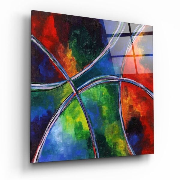 Curves Glass Wall Art | Bed Sava