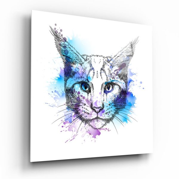 Cat Glass Wall Art | Bed Sava