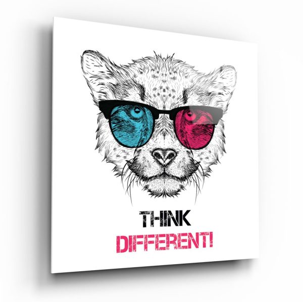 Think Differently Glass Wall Art | Bed Sava