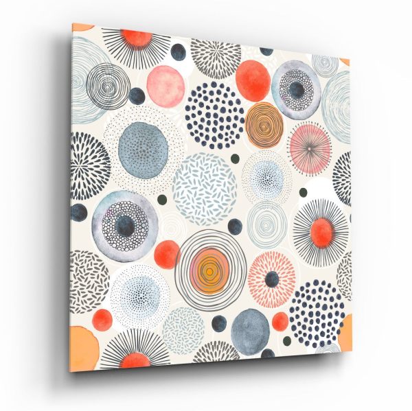 Dot to Flower Glass Wall Art | Bed Sava