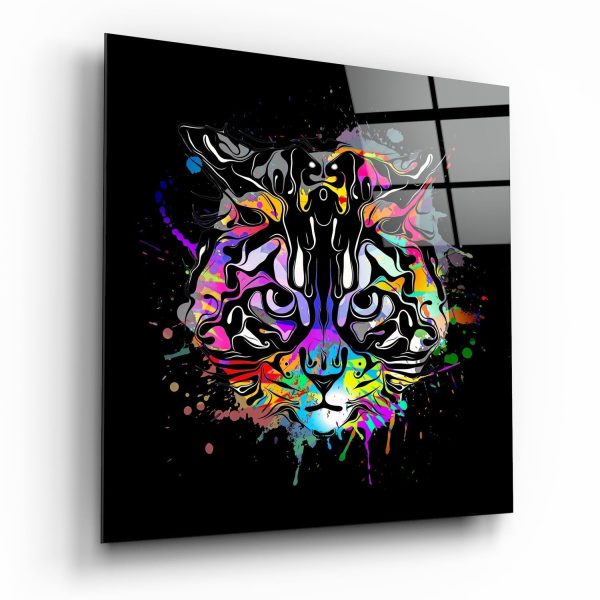 Cat Art Glass Wall Art | Bed Sava