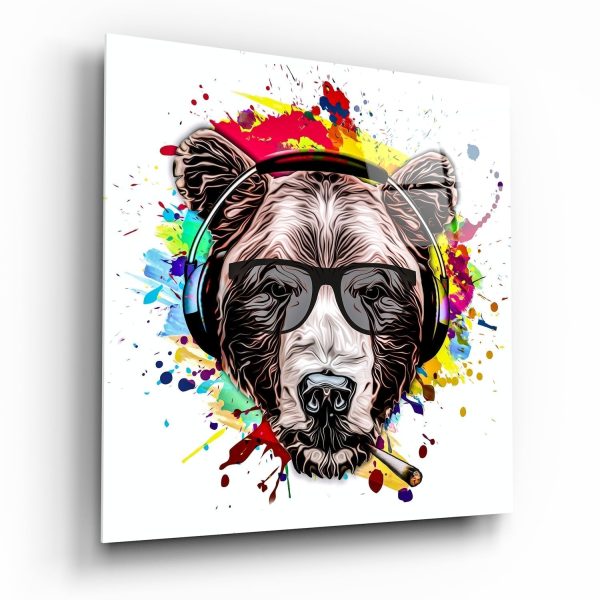 Bear Glass Wall Art | Bed Sava